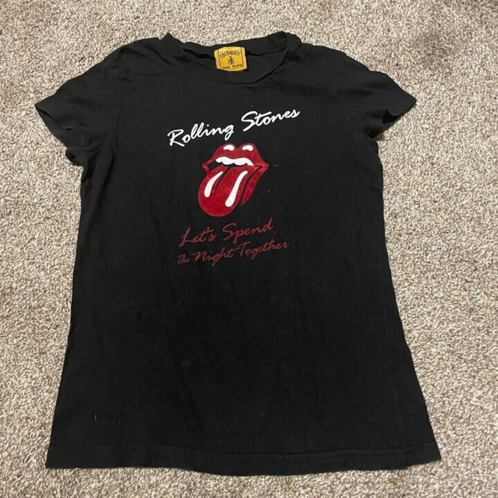 Rockware Rolling Stones Lets Spend The Night Together Black Graphic T-Shirt S